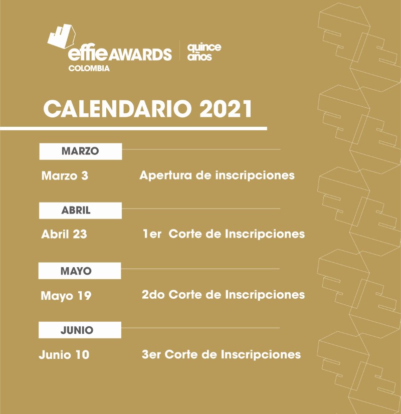 Calendario Effie Awards Colombia 2021